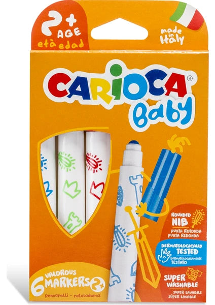 Carioca Jumbo Bebek Süper Yıkanabilir Keçeli Boya Kalemi 6&
