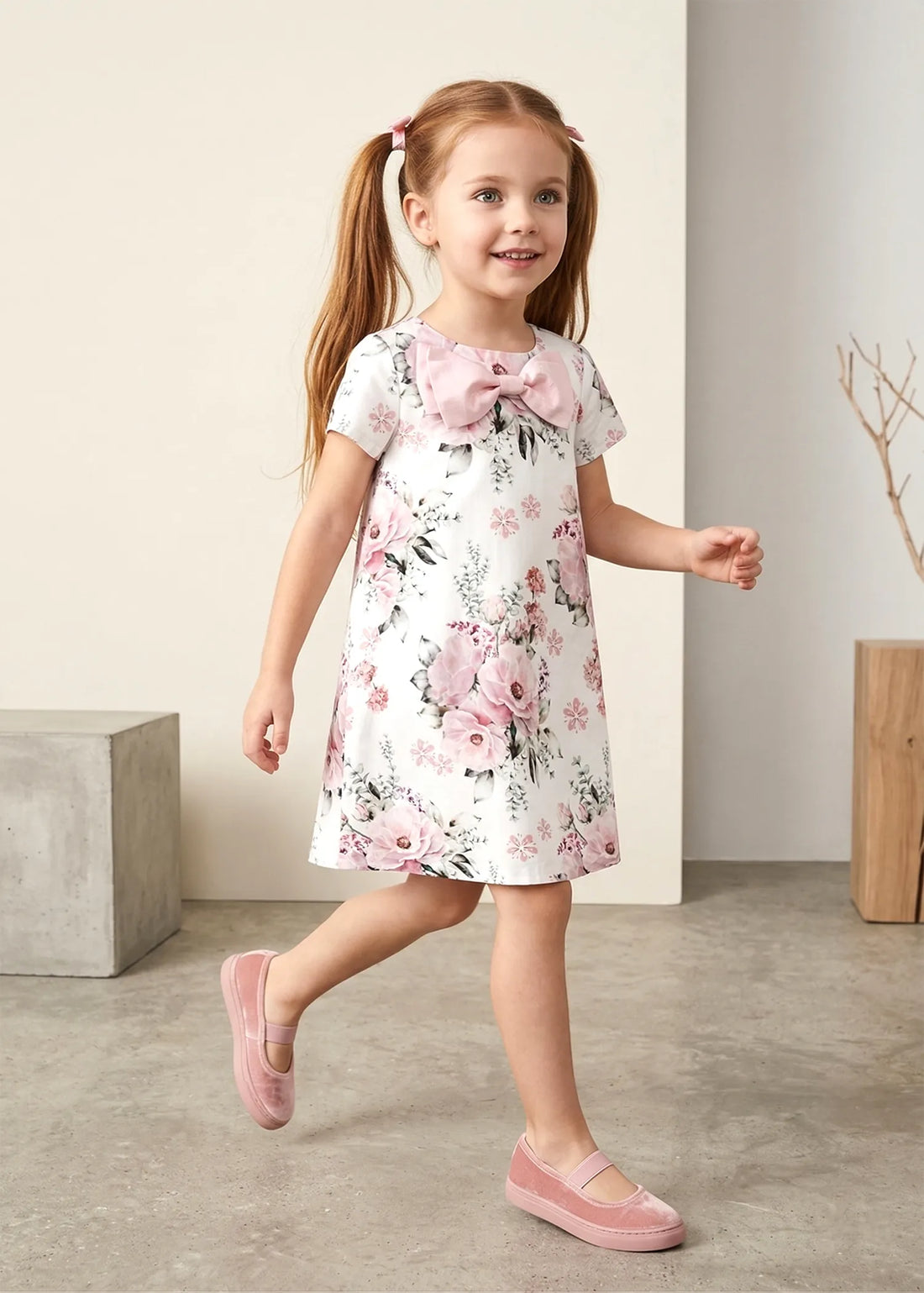 GOTS,Organik,%100 Pamuklu, Kız Çocuk Elbise , 12-18 Ay &amp; 2-4 Yaş